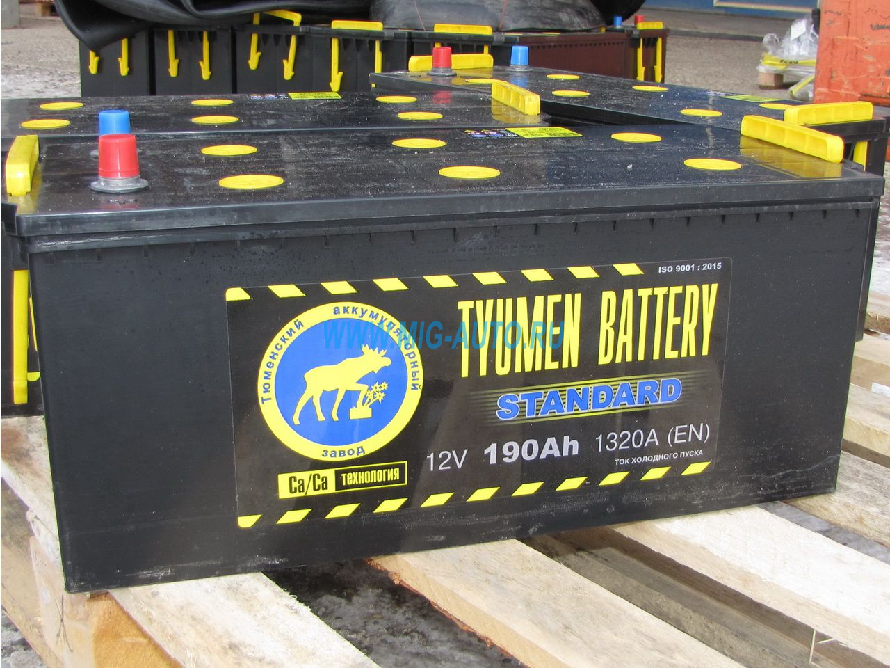 АКБ 6СТ 190-N (1300А)  518*228*236 "STANDART" (залитый) конус / Тюмень 5320-3703010