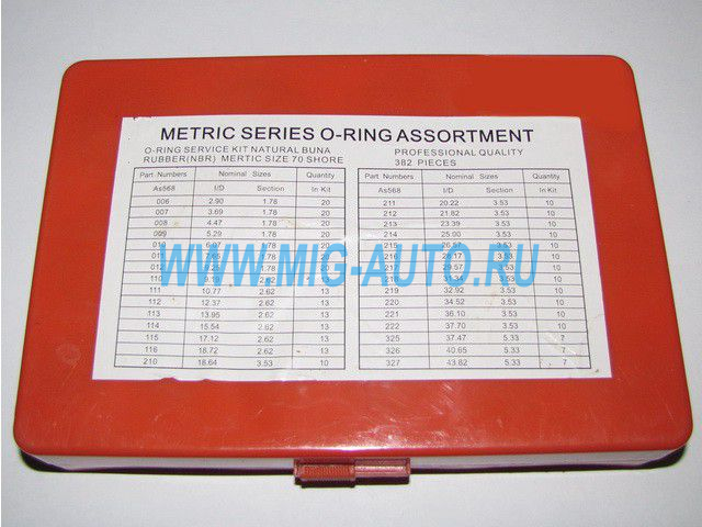 Набор резиновых колец (красный) 382 шт -