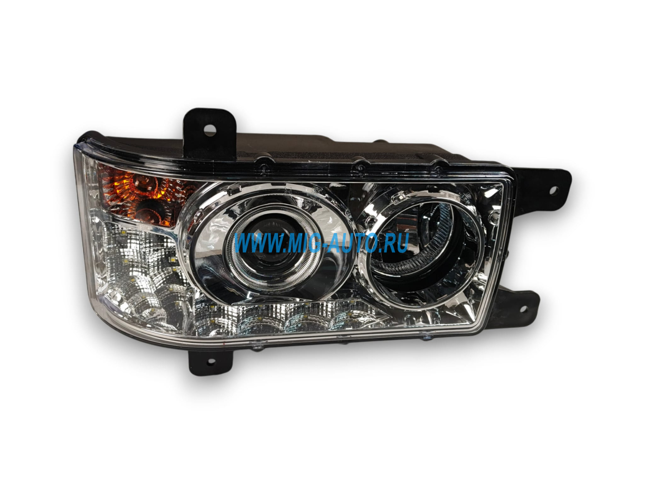 Фара Евро-3 КАМАЗ правая ДХО (8 LED) / ZTD 31.3775