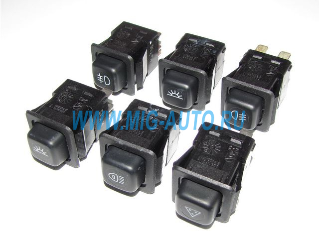 Клавиши панели приборов Евро (к-т из 6-ти) -