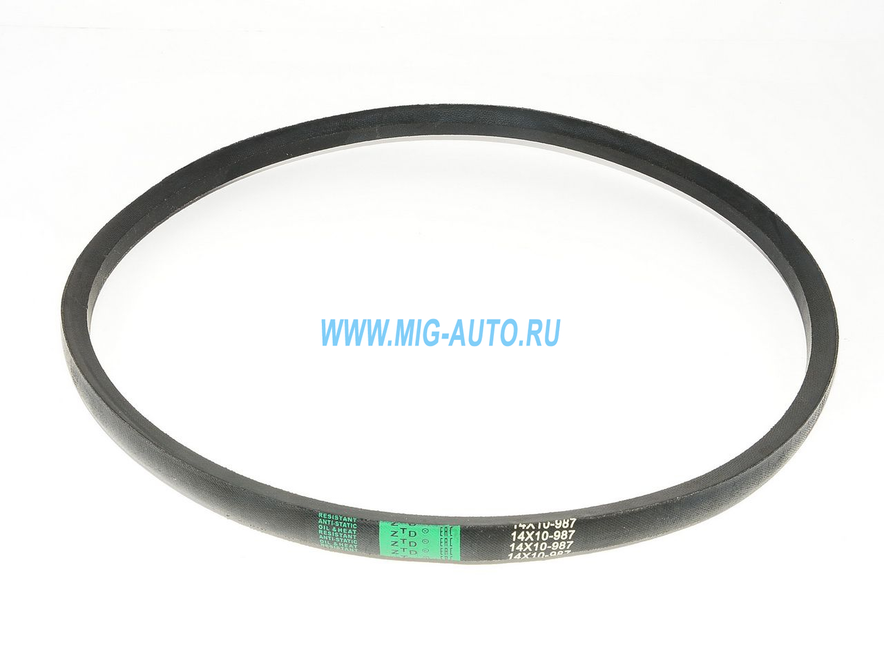 Ремень 987 14х10 насоса ГУР гладкий КРАЗ, МАЗ 500, 504, 236, 238 / ZTD 987 14х10
