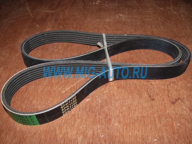 Ремень 6РК-1190 привода ГУРа УАЗ HUNTER дв.409 / АВТОМАГНАТ -