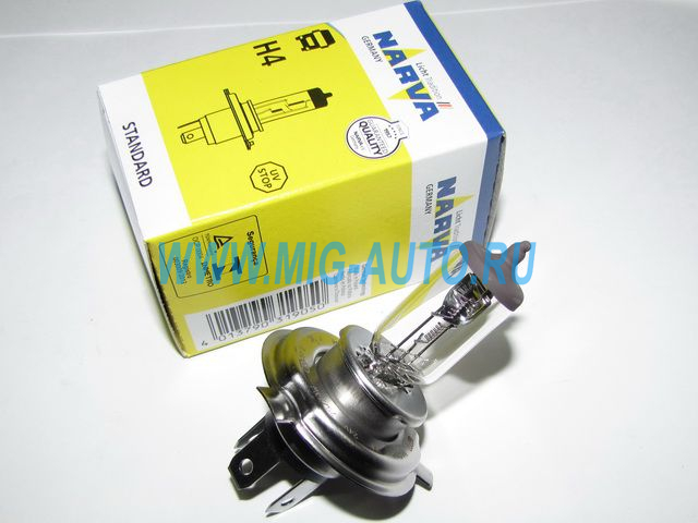 Лампа фарная галогеновая 24V 75х70 Н4 цоколь (Р43t) / NARVA 48892